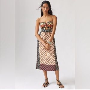 NWT Anthropologie Geo Cut-Out Midi Dress